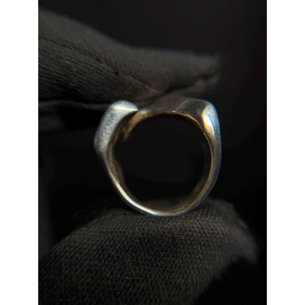 Vintage TOVE Norway 925 Sterling Silver Modernist Wrap Ring Size 6